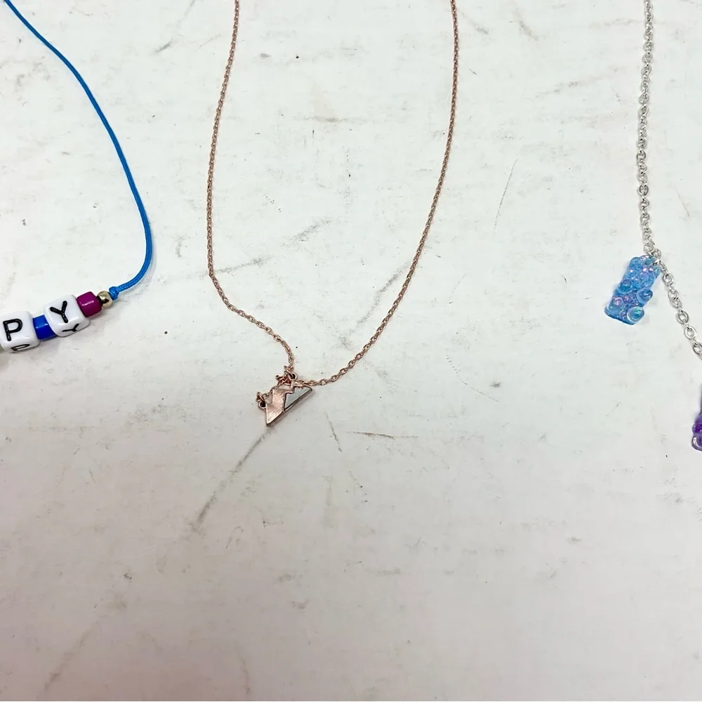 Girls Colorful Beaded and Chain Necklace lot